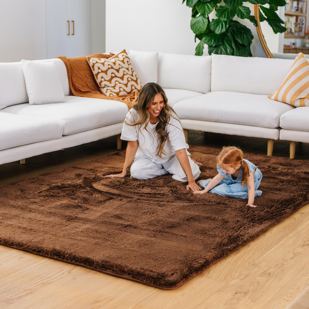 Deluxe Shaggy Relax Mat - 35mm Thick Foam Base